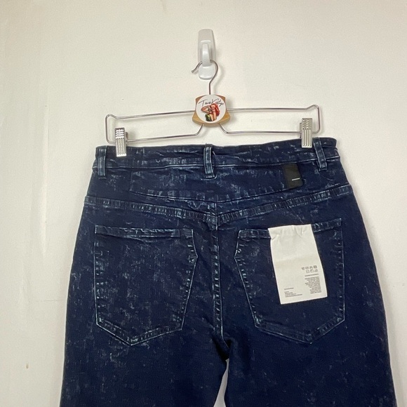 Zanerobe Jeans‎ Mens Joe Blow Button Fly Dark Blue Acid Wash Denim Size 32 NWT - Picture 4 of 13